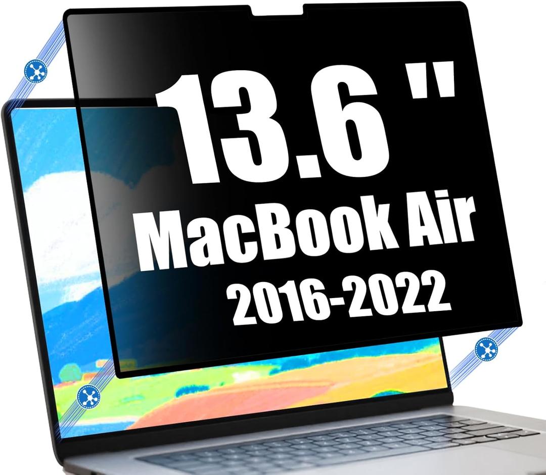 Privacy Screen Protector for MacBook Air 13.6 Inch (2022-2025,M2, M3,M4) Removable Laptop Privacy Screen Shield