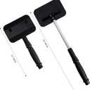 Polyte Pivoting Windshield Glass Cleaning Tool Extendable Aluminum Handle w/3 Premium Microfiber Covers