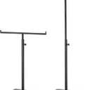 uxcell Purse Display Stand T Shaped Metal 2 Pack Adjustable Handbag Rack Double Hook Holder Necklace Organizer for Home Boutique Store - Black