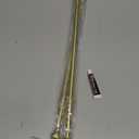 French Door Curtain Rods - 2 Pack, Adjustable 16-28 Inch, No Drill Adhesive or Screw Mount, Brass Brushed, 3/8" Diameter