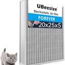 UBeesize 20x25x5 Reusable Air Filter HVAC AC Furnace Filter,Washable, Lasts a Lifetime,Permanent Filter,For Lennox (X6673), Honeywell (FC100A1037),Carrier,and More(Actual Size:19.88x24.72x4.33Inch)