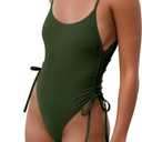 Women's Sexy One Piece Bathing Suit Tummy Control Swimsuit, XL