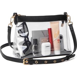 Wuflyover Clear Bag for Stadium Events, Clear Purses for Women, Stadium Approved Crossbody Bag