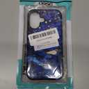 Compatible with iPhone 16 Case,Hybrid 2-Layer Hard Shell Silicone Case Scratch Resistant Shockproof Cover Aesthetics Stained Glass Stars Moon