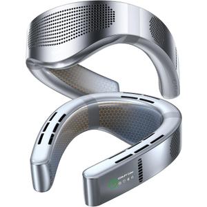 TORRAS COOLIFY Cyber Alpha Thermochromic Limited Edition Neck Air Conditioner, Blue-Orange Changing Portable Neck Fan Rechargeable, Ultimate Immersive Cooling, AI Temp Control Personal Fan As Gifts