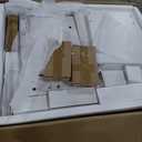 Pamapic Vanity Desk with Mirror and Lights,4 Drawers Golden Handles Makeup Vanity with Storage Stool,Power Outlet,3 Lighting Modes,Silent Slides (White)