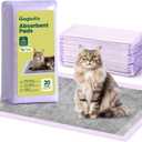 Cat Pads Refills for Tidy Cats Breeze Litter System - Super Absorbent 6-Layer Pads for Odor Control, Activated Carbon - 16.9" x 11.4" - Pack of 20 Litter Box Replacement Pads