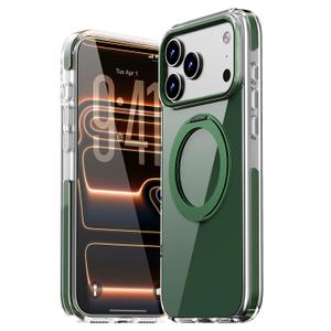 KUPEKIS Magnetic for iPhone 17 Pro Case 360 Spin Stand Green