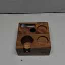 KNODOS Walnut Espresso Tamping Station 54mm for Breville Machines Espresso Accessories Organizer Tamper Distributor Portafilter Holder and Multi Accessory Storage