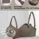 Avidlove Women's Seamless Bras Nursing Bras for Breastfeeding Tshirt Everyday Bra (Brown, S)