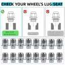 M14x2.0 Lug Nuts for Ford F150 2004-2014,Wheel Accessories Parts Set of 24 OEM 14mmx2.0 Chrome One-Piece Lug Nuts, Compatible with 2003-2014 Expedition, 2009-2014 Lobo, 2003-2014 Navigator