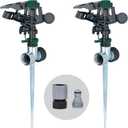 Melnor 65176AMZ Pulsating Sprinkler Dual Pack with Metal Spike