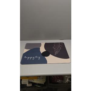 Bathroom Mat, Rubber, Non-Slip, Quick-Drying, Absorbent, Suitable for Use in Front of Bathtubs and Sinks, Minimalist Style 24"(W) X 16"(L)