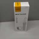 SupMaKin Fresh Meat Slicer, Thickness Adjustable 2 or 4 mm, 17 IN 1 Stainless Steel Manual Meat Cutter, Cleaver Kitchen Knife, Jerky Slicer Suit for Chicken Breast Beef Pork (Black)