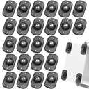 Honoson 24 Pcs Self Adhesive Caster Wheels Appliance Rollers Appliance Sliders for Kitchen 360° Swivel Universal Wheel Mini Small Kitchen (Clear Black with 1 Steel Ball Style)
