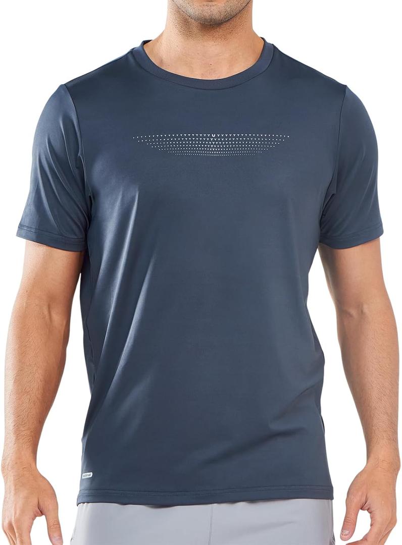 NORTHYARD Men's Workout Gym T-Shirts Lightweight Running Athletic Short Sleeve Quick Dry Shirt Tops (Gray)