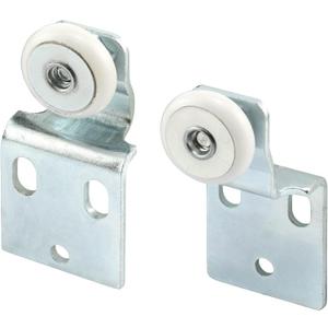 Prime-Line N 7533 Sliding Closet Door Roller Kit, 3/4 In. Wheel Diameter, Convex (Round) Edge Plastic, Stamped Steel Construction, Includes 3/8 and 1/2 In. Offset Pairs (1 Pack)