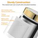 Mini Trash Can with Lid, Desktop Small Trash Can Recycling Bin Cute Metal Garbage Can for Tabletop Countertop Use,Stainless Steel 0.4Gal/1.5L Waste Bin for Office Parlor Car Bedroom,Swing Lid Open