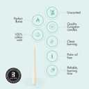 BOLSIUS Long Household Ivory Taper Candles - 10-inch Unscented Premium Quality Wax - 8 Hour Long Burning Dripless Candles Bulk Pack of 30 for Home Decor, Wedding, Parties and Special Occasions, ne k