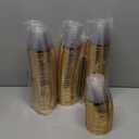 Hioasis 200Pcs 9OZ Clear Cups - Plastic Disposable Cups with Gold Trim, Heavy Duty & BPA-free for Party, Wedding, Reception