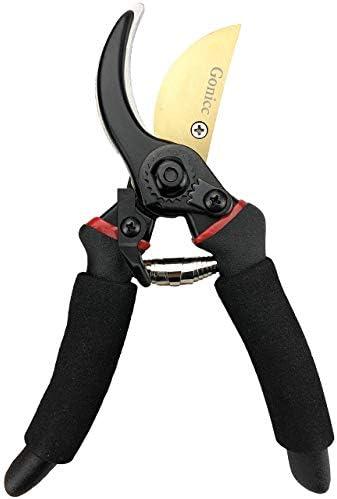 gonicc 8" Professional Premium Titanium Bypass Pruning Shears (GPPS-1003), Hand Pruners, Garden Clippers
