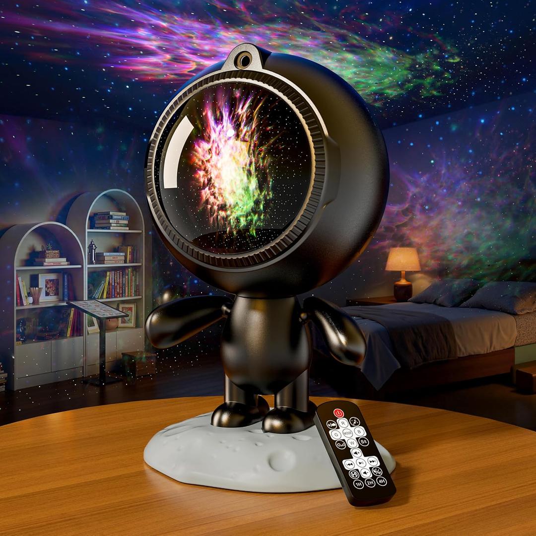 AIRIVO Star Projector, Galaxy Projector Night Light Bluetooth Speaker with Timer,Remote,White Noise, Posture Adjust,Room Bedroom Decor,Birthday Christmas Gifts for Kids Adults (Black)