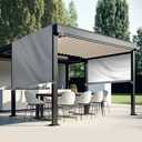 Universal Pergola Replacement Canopy Outdoor Canopy Shade Cover Waterproof Shade Top Cover for Outdoor Patio Porch Backyard (17 x 6.8 ft,Gray)
