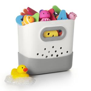 OXO Tot Stand Up Bath Toy Storage  Gray (1 Count (Pack of 1))