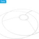 PATIKIL 10 Inch E26 E27 Lamp Shade Ring Frame with European Fitter, 3 Pack Lampshade Holder Wire Frame DIY Drum Ring for Table Floor Lamp White