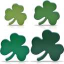 St Patricks Day Decorations Wooden Shamrock Decor Set, 4pcs Gradient Green St. Patrick's Day Irish Lucky Table Decoration for Home Office Tiered Tray Centerpiece (Green)