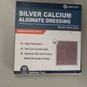 Ceeport Ag Silver Calcium Alginate Wound Dressing Pads, 4''x4'' Patches, 10 Individual Pack, Soft Silver Dressings for Wound Care, Gentle Highly Absorbent Dressing, Non Stick Gauze Pads for Wounds