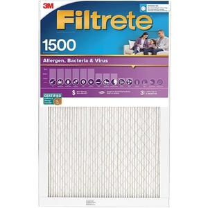 Filtrete 2001-4-HR 16x25 x 1 in. Ultra Allergen Pleated Furnace Air Filter, Purple, MPR 1500, 3 Months - Quantity 4