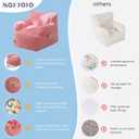 MAXYOYO Kids Bean Bag Chair, Stuffed Toddler Bean Bag Sofa with Filler Bean Bag Chair for Boys and Girls, Lazy Sofa with Pocket Floor Chair for Gaming, Reading, Pink