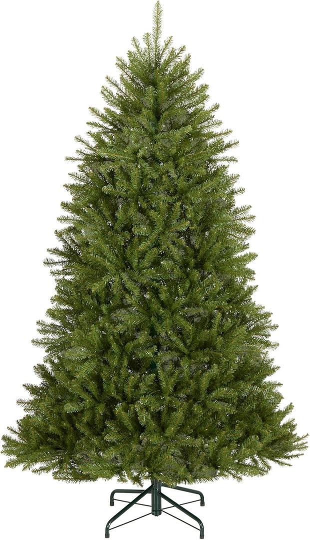National Tree Company 6.5 ft Unlit Dunhill Fir Full Artificial Christmas Tree, 1,838 Tips, Includes Stand, Green