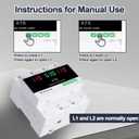 100A 120V Automatic/Manual Generator Transfer Switch, DIN Rail Mount 110V for Generator Backup Power & Gas Furnace, 50/60Hz, LED Display, CE Certified