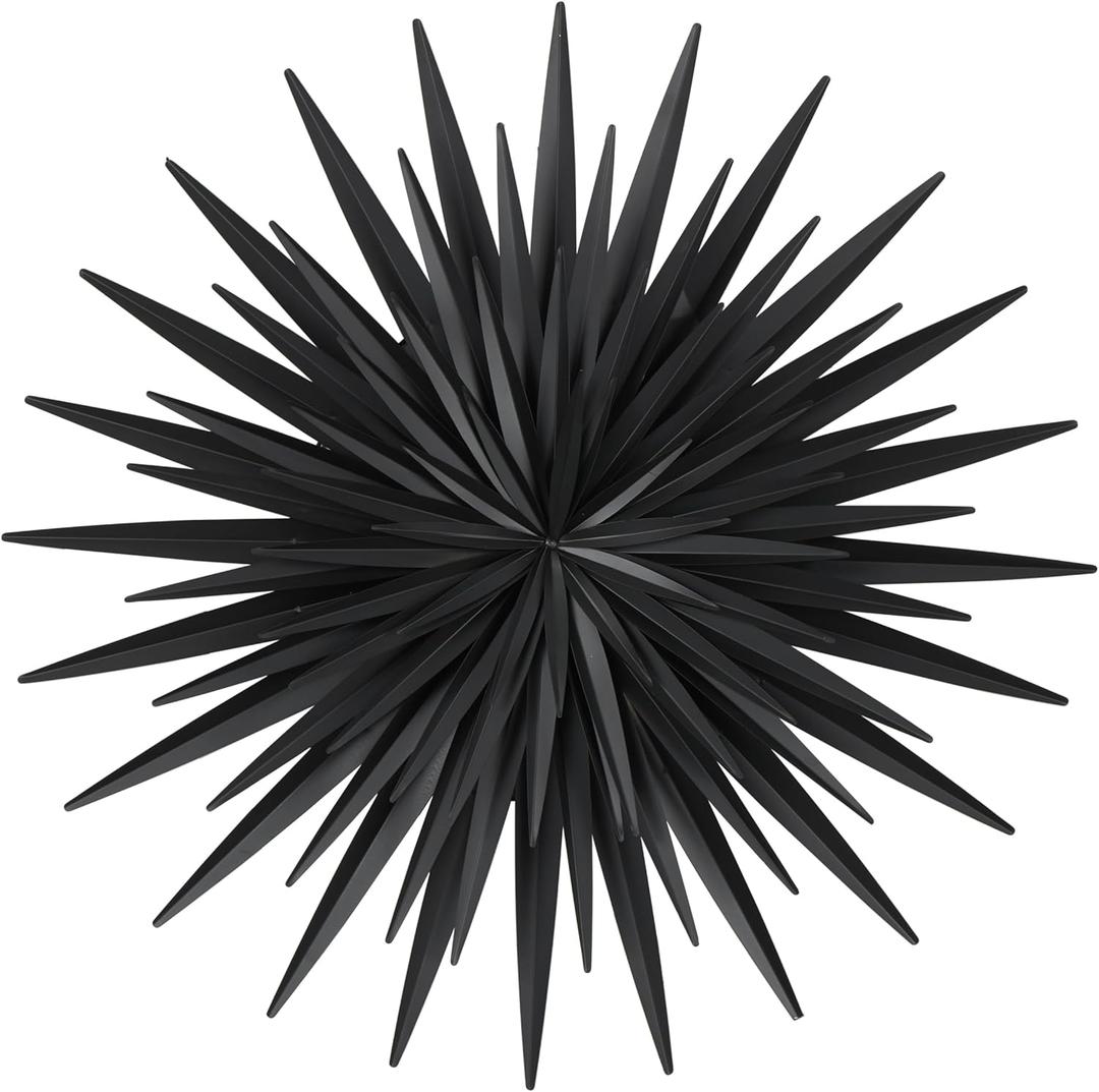 Deco 79 Metal Sunburst Home Wall Decor Large Layered 3D Wall Sculpture, Wall Art 36" x 4" x 36", Black