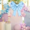 Leinuosen Large Blue Bow Party Decorations Big Twist Tie Bows Giant 30 Inch Coquette Birthday Decorations Wreath Wall Hanging Tree Topper Decor for Home Bachelorette Wedding Bridal Shower