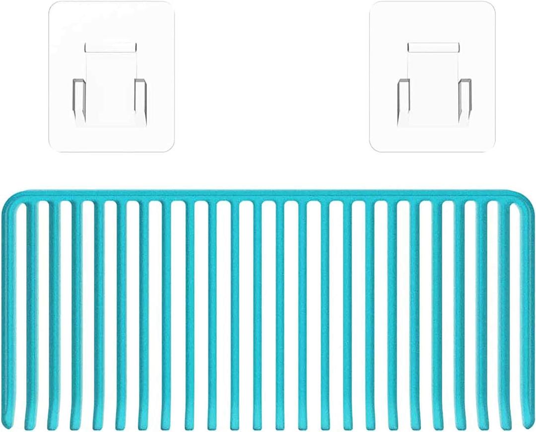 Three by Three Seattle Aquafolio Large Shower Shelf - Secure, Spacious, & Easy to Clean, Organize Your Bathroom with Stlylish & Practical Storage Solutions, Light Blue