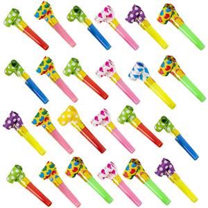 30 PCS Colorful Party Blower Blowouts Noisemakers, Birthday Blowouts Whistles for Party Favors, New Years Blow Horns for Family Gatherings
