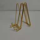 Plate Holder Easel Display Stand - 6 inch Metal Plate Stands for Display - Tabletop Picture Stand - Gold Iron Easels for Display Pictures | Photo Frames | Book | Decorative Plates | Plaque - 3 Pack