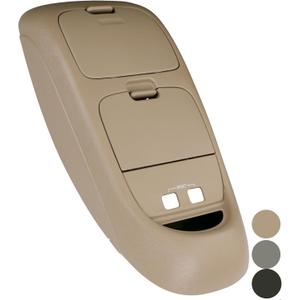 TQPONLY Overhead Console Assembly w/o Sunroof | Compatible with 2002-2004 Ford Super Duty F250 F350 F450 F550 Truck | Replaces 2C3Z25519A70AAB 2C3Z-25519A70-AAB Interior Ceiling Console Panel (Tan)