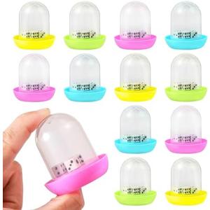 12 Pack Mini Dice Cup Set，Party Favors for Adults Kids Toddlers, Plastic Shaker Dice Game，Shaker Cup Desk Toys, Classroom Rewards, Carnival Prizes, Goodie Bag Stuffers, Treasure Box, Pinata Fillers