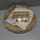 Gejoy 6 Sets Round Woven Placemats Woven Napkin Rings with Dinner Napkins Cloth, Water Hyacinth Placemats Heat Resistant Charger Plates Boho Wooden Modern Rings for Plates Wedding Dining Table