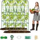 Garden Cucumber Trellis for Raised Bed, 65"50" Tall Metal Garden Trellis for Climbing Plants Outdoor, U-Shape Vegetables Trellis Support for Tomato Squash Zucchini Peas Grape Fruit Flowers