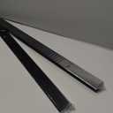 Stair Edge Trim 36" Aluminum Stair Nosing, Non-Slip Stair Edge Protector L Molding Edging Trim Strip for Staircase Step (Black, Pack of 2)