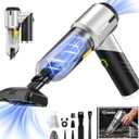 Saker Handheld Car Vacuum Portable Cordless17000PA Mini Vacuums Rechargeable Foldable Vacuum Cleaner with Brushless Motor for Home,Office Pet HL132 Black