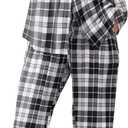 Ekouaer Womens Pajama Sets Button Down Pjs Sets Soft Long Sleeve Sleepwear Button Up Loungewear with Pockets, S-XXL (Black and Grey Plaid)