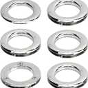 GORGECRAFT 1 Box 4Pcs 1 inch/25.5mm Eyelets Grommets Alloy Loop Snaps Bag Handle Connector Silver Rings Screw-in Round Findings for DIY Sewing Clothes Leather Crafts Bags Replacement Hardware