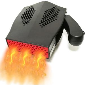 12 Volt Car Heaters,150W Windshield Defogger, 2 in 1 Dashboard Heater for Car, 360 Rotatable Defroster Demister for Vehicle, Fast Heating