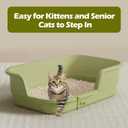 Extra Large Cat Litter Box with High Sides,Cats Boxes for Indoor Cats,Cat Litter Pan for Kitty,Litter Box with Low Entry,Easy to Clean,Anti-Splashing,23.6" x15.7" x5.9" (Grey)